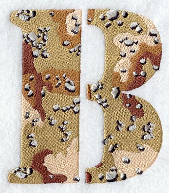 Camouflage Letter B - 5 inch