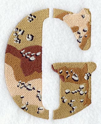 Camouflage Letter G - 5 inch