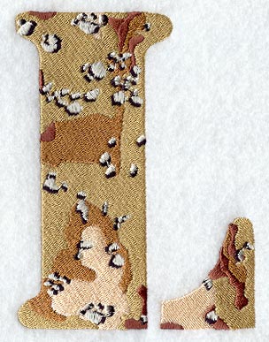Camouflage Letter L - 5 inch