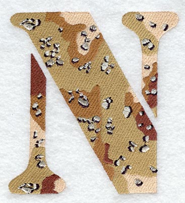 Camouflage Letter N - 5 inch