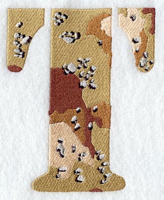 Camouflage Letter T - 5 inch
