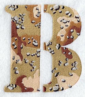 Camouflage Letter B - 5 inch