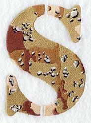 Camouflage Letter S - 5 inch
