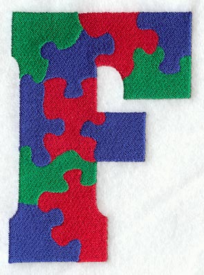 Puzzle Letter F - 5 inch