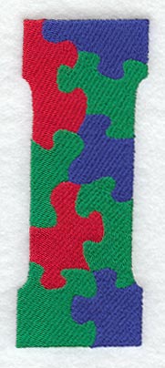 Puzzle Letter I - 5 inch