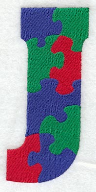 Puzzle Letter J - 5 inch
