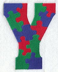 Puzzle Letter Y - 5 inch