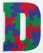 Puzzle Letter D - 5 inch