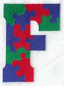 Puzzle Letter F - 5 inch