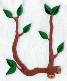 Branch Letter U - 5 inch