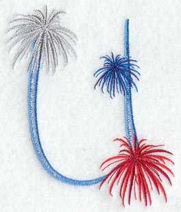 Fireworks Letter U - 5 inch