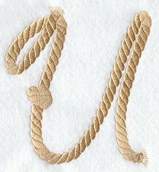 Rope Letter U - 5 inch