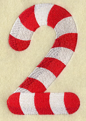 Candy Cane Number 2 - 5 inch