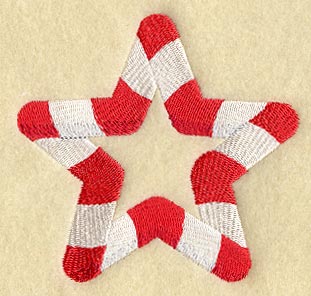 Candy Cane Symbol Star- 5 inch