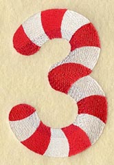Candy Cane Number 3 - 5 inch