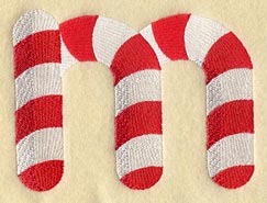 Candy Cane Lower Case Letter m - 5 inch
