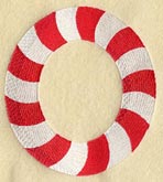 Candy Cane Letter O - 5 inch
