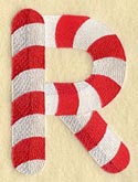 Candy Cane Letter R - 5 inch