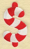 Candy Cane Symbol Dollar Sign - 5 inch