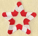 Candy Cane Symbol Star- 5 inch
