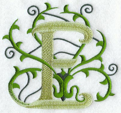 Vines Letter E - 5 inch