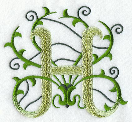 Vines Letter H - 5 inch