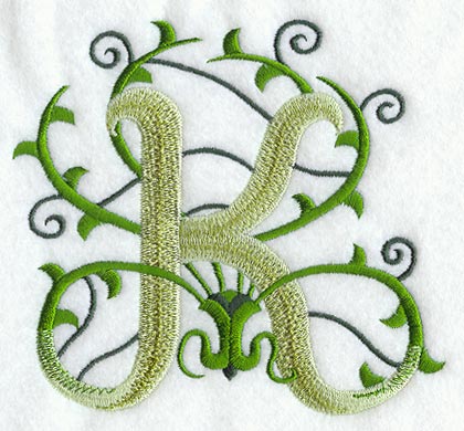 Vines Letter K - 5 inch