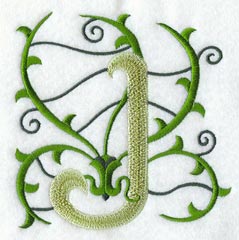 Vines Letter J - 5 inch