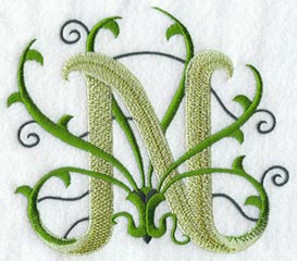Vines Letter N - 5 inch