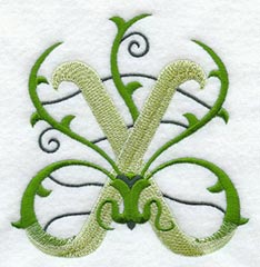 Vines Letter X - 5 inch