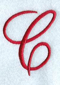 Monogram Script Letter C - 4 Inch