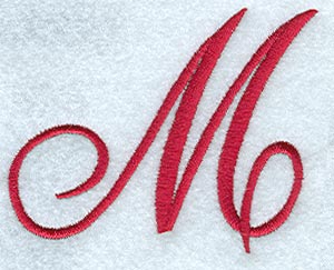 Monogram Script Letter M - 4 Inch