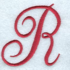 Monogram Script Letter R - 4 Inch