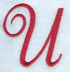 Monogram Script Letter U - 4 Inch