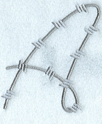 Barbed Wire Letter A - 5 inch