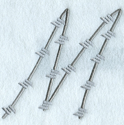Barbed Wire Letter M - 5 inch
