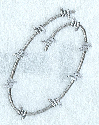 Barbed Wire Letter O - 5 inch