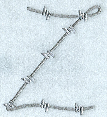 Barbed Wire Letter Z - 5 inch