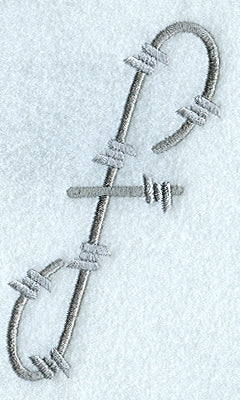Barbed Wire Lower Case Letter f - 5 inch