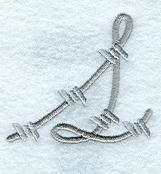 Barbed Wire Lower Case Letter s - 5 inch