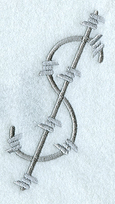 Barbed Wire Punctuation $ - 5 inch