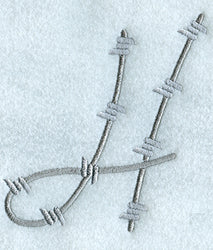 Barbed Wire Letter H - 5 inch