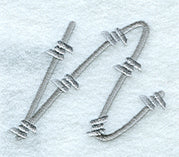 Barbed Wire Lower Case Letter n - 5 inch