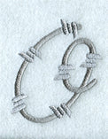 Barbed Wire Lower Case Letter o - 5 inch