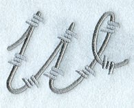 Barbed Wire Lower Case Letter w - 5 inch