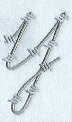 Barbed Wire Lower Case Letter y - 5 inch