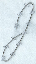 Barbed Wire Letter J - 5 inch