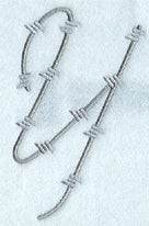 Barbed Wire Letter Y - 5 inch