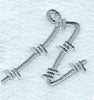 Barbed Wire Lower Case Letter r - 5 inch