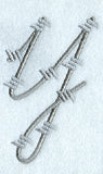 Barbed Wire Lower Case Letter y - 5 inch